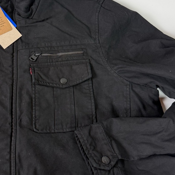 Levi’s Cotton Shell Military Style Moto Field Jacket NWT New - Picture 3 of 10